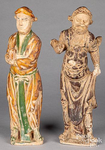 TWO CHINESE POTTERY FIGURESTwo 31212c