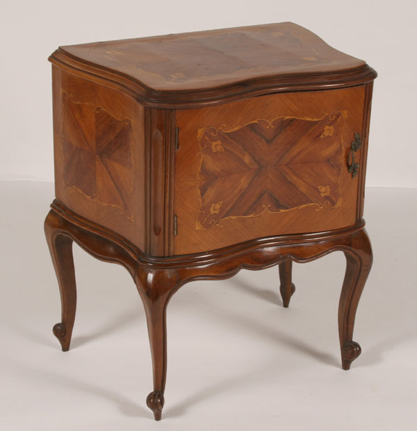 Italian parquetry commode/stand;