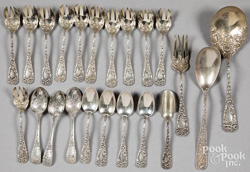 STERLING SILVER FLATWARE AND SERVING 31219b