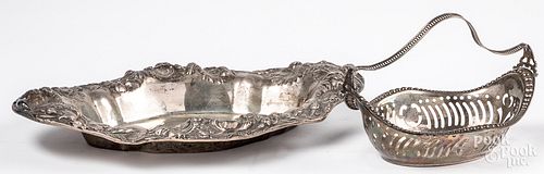 STERLING SILVER TRAY AND BASKETSterling