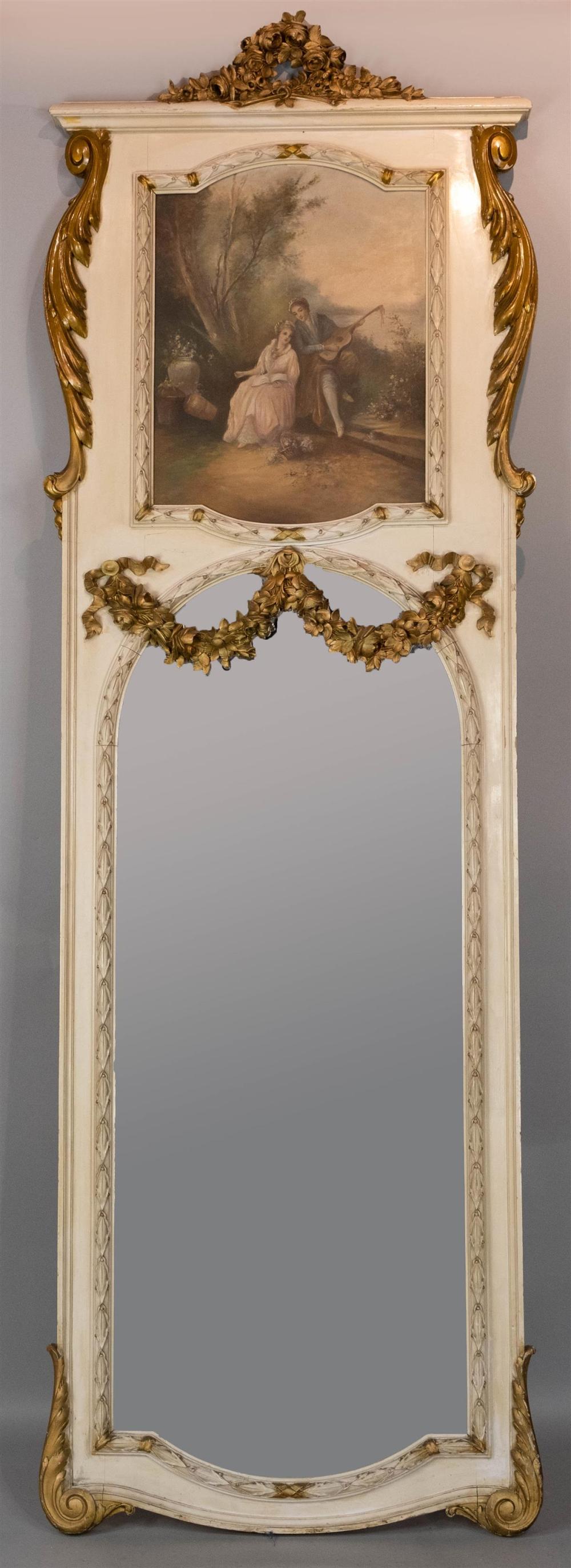 ROCOCO STYLE PAINTED AND PARCEL GILT 3121b3
