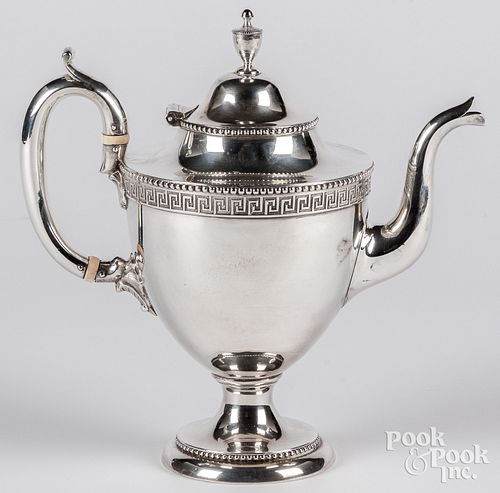 PHILADELPHIA COIN SILVER TEAPOT  3121ce