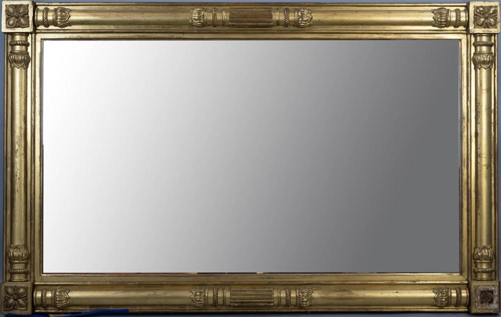 LARGE NEOCLASSICAL GILDED MIRRORLARGE 3121e6