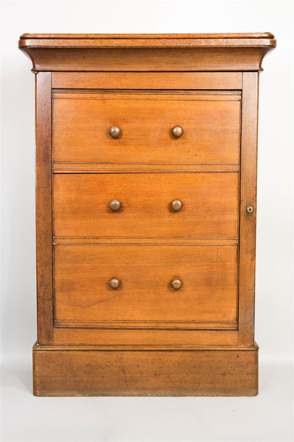 CONTINENTAL OAK FILE CABINET WITH