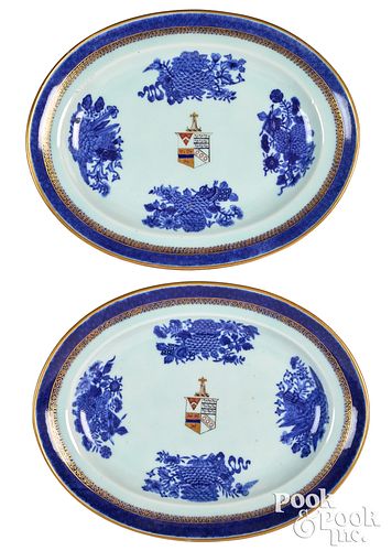 PAIR OF CHINESE EXPORT BLUE FITZHUGH