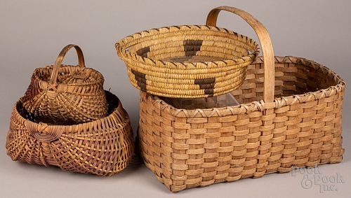 FOUR BASKETS 19TH AND 20TH C Four 30fb5f