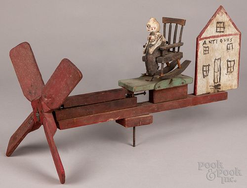 CARVED AND PAINTED WHIRLIGIG EARLY 30fbbb