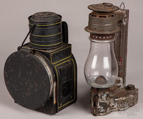 TWO TIN LANTERNS, 19TH C.Two tin lanterns,