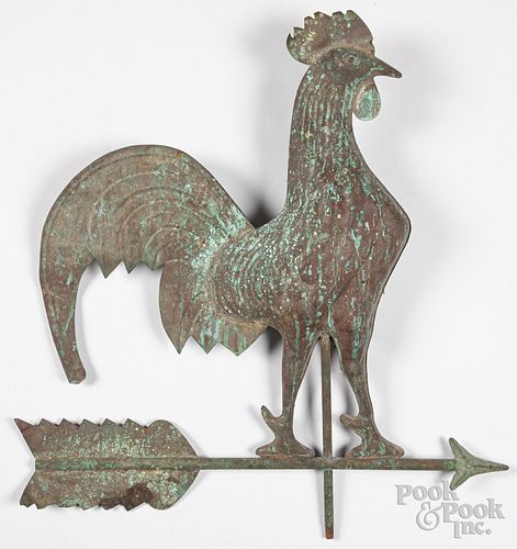 SWELL BODY COPPER ROOSTER WEATHERVANE  30fbe6