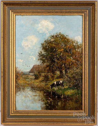 OIL ON ARTIST BOARD LANDSCAPE WITH