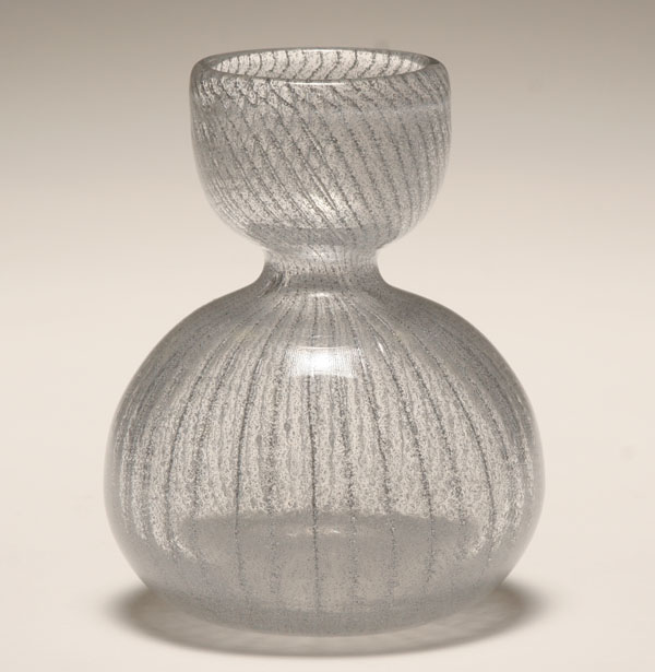 Contemporary art glass vase with