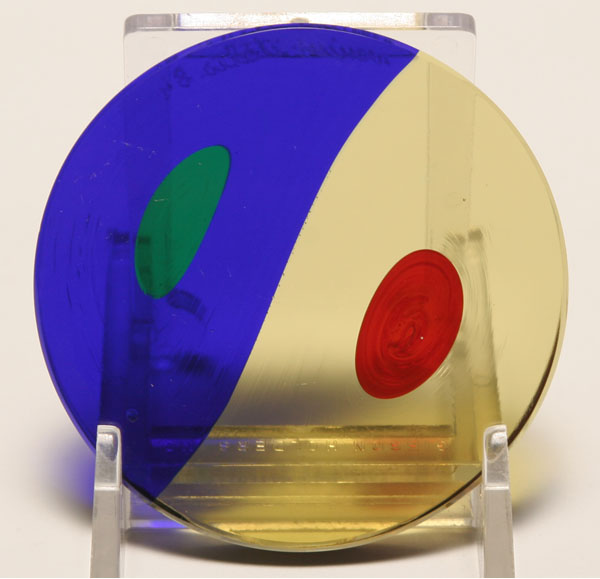 Venini art glass disc paperweight, 1984.