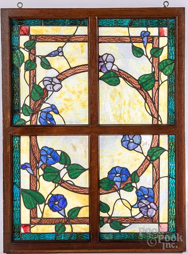 LEADED GLASS WINDOW CA 1900Leaded 30fd05