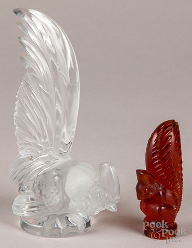 TWO LALIQUE PAPERWEIGHTSTwo Lalique