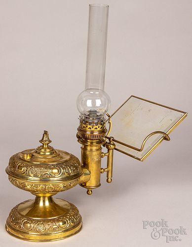 BRASS FLUID LAMP 19TH C Brass 30fd6c