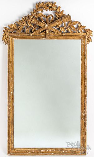 FRENCH GILTWOOD MIRROR 19TH C French 30fd88