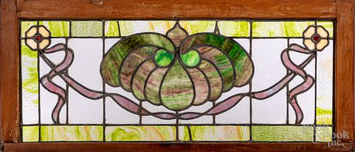 LEADED GLASS WINDOW, CA. 1900Leaded