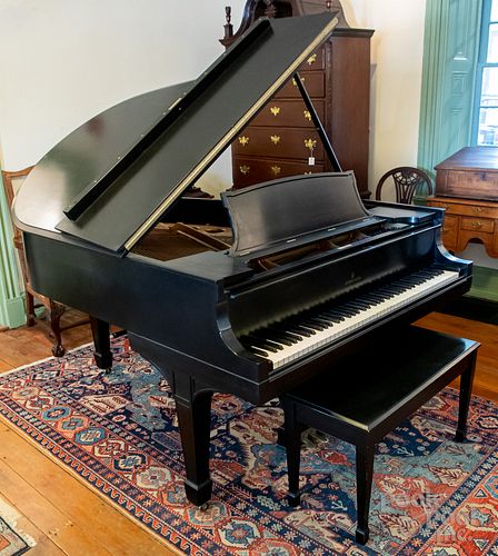 STEINWAY & SONS MODEL O EBONIZED BABY