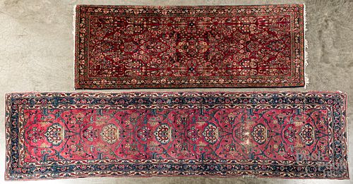 TWO SAROUK CARPETSTwo Sarouk carpets,