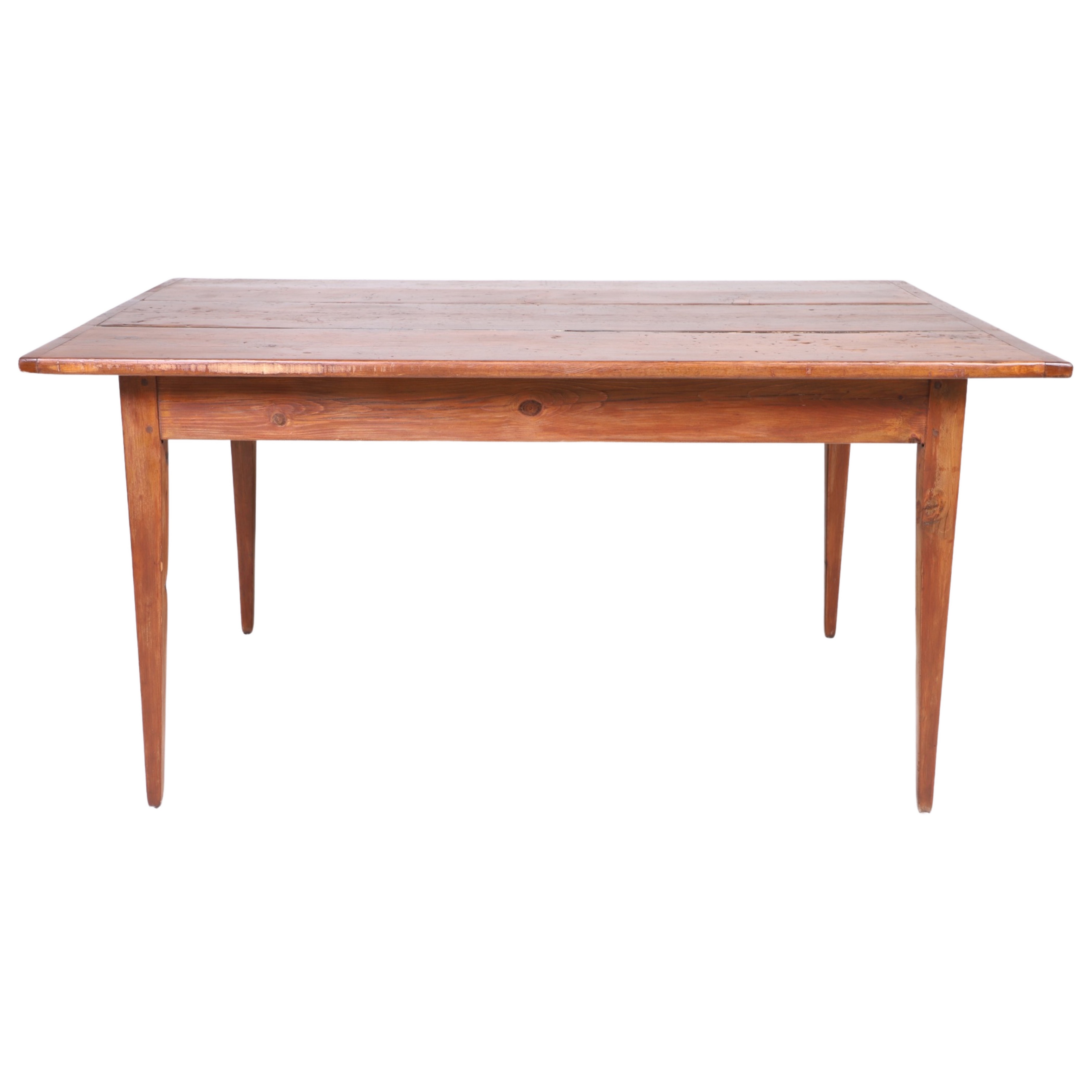 Hepplewhite style pine farm table,