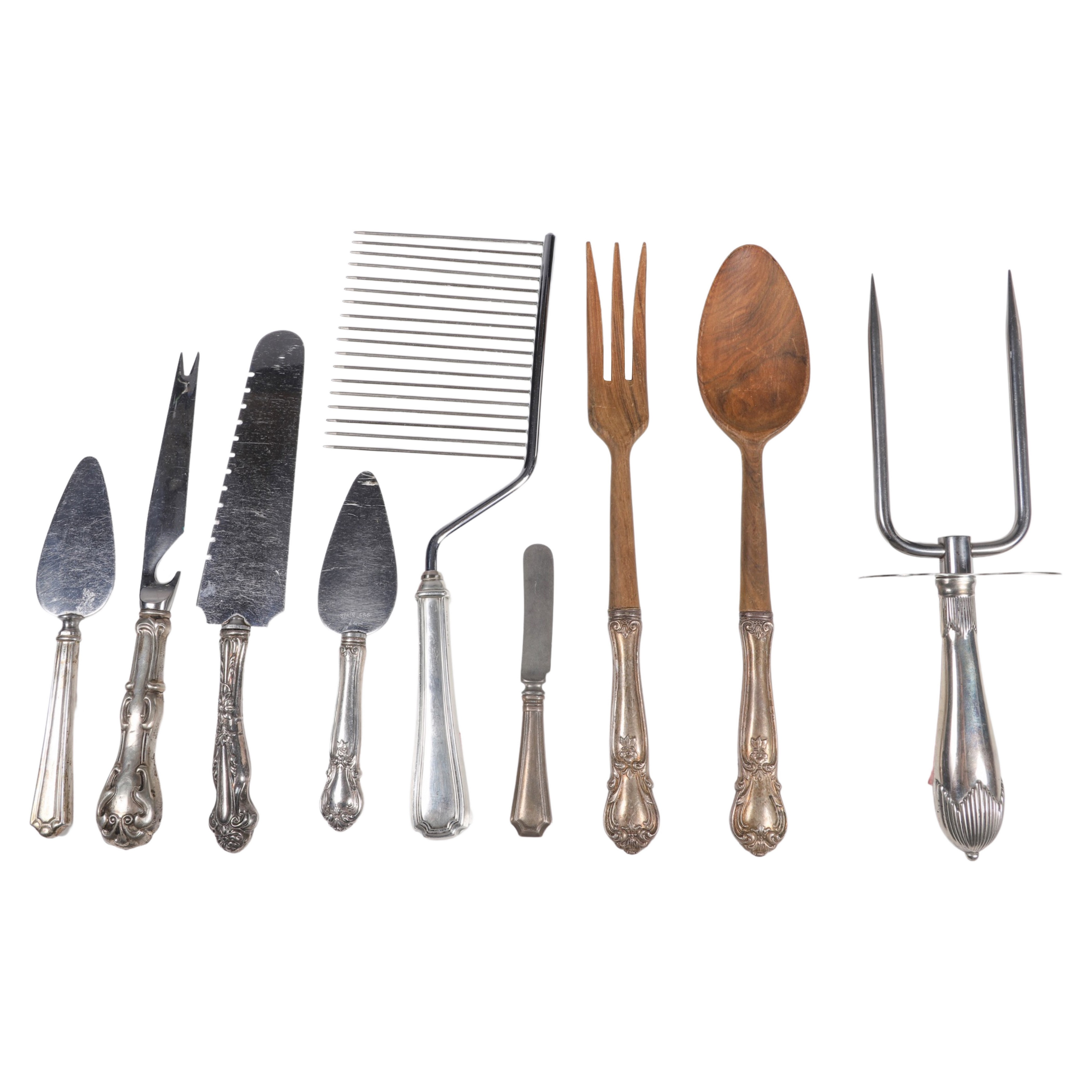 (9) Sterling handled serving utensils