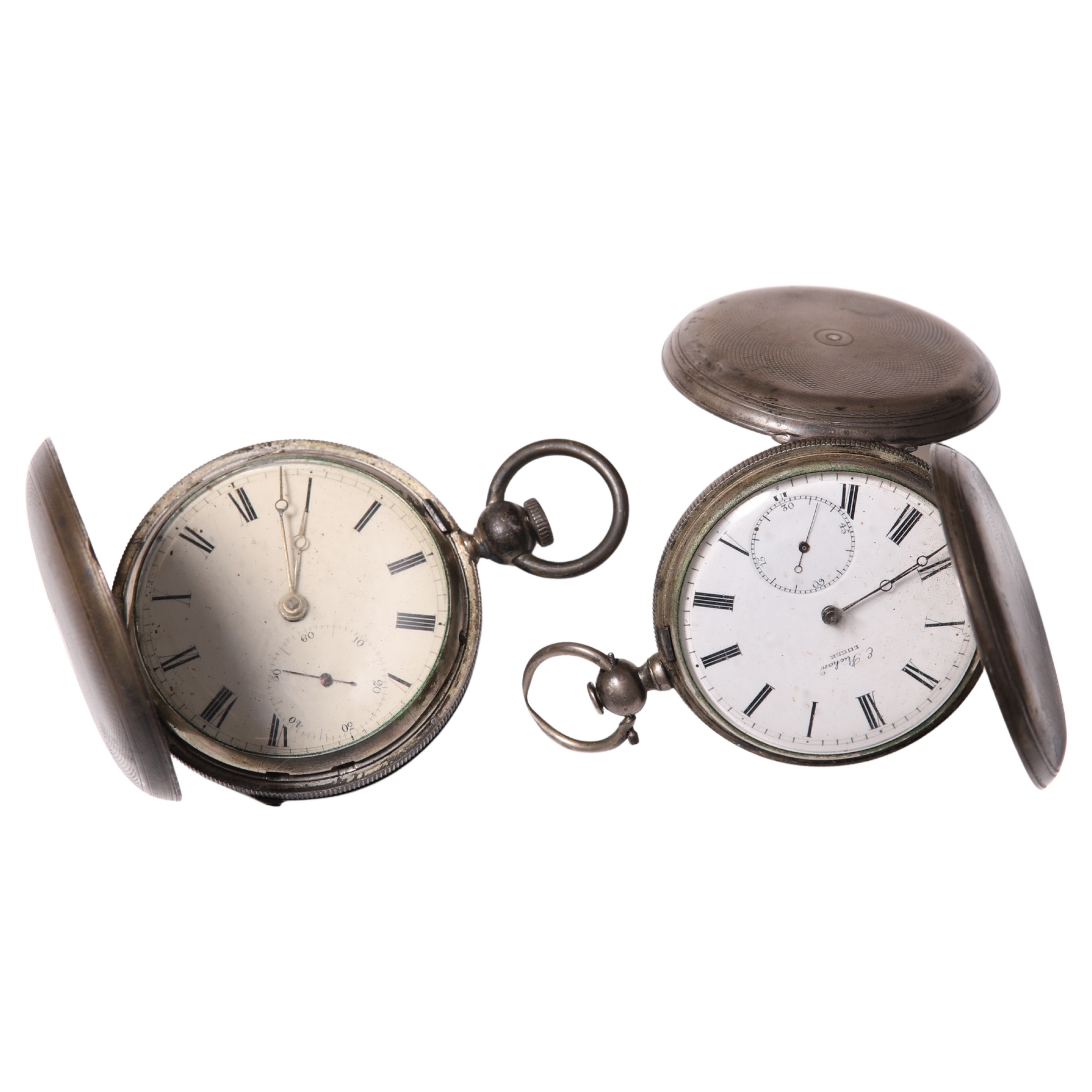  2 Silver Pocket Watches English 30ff80