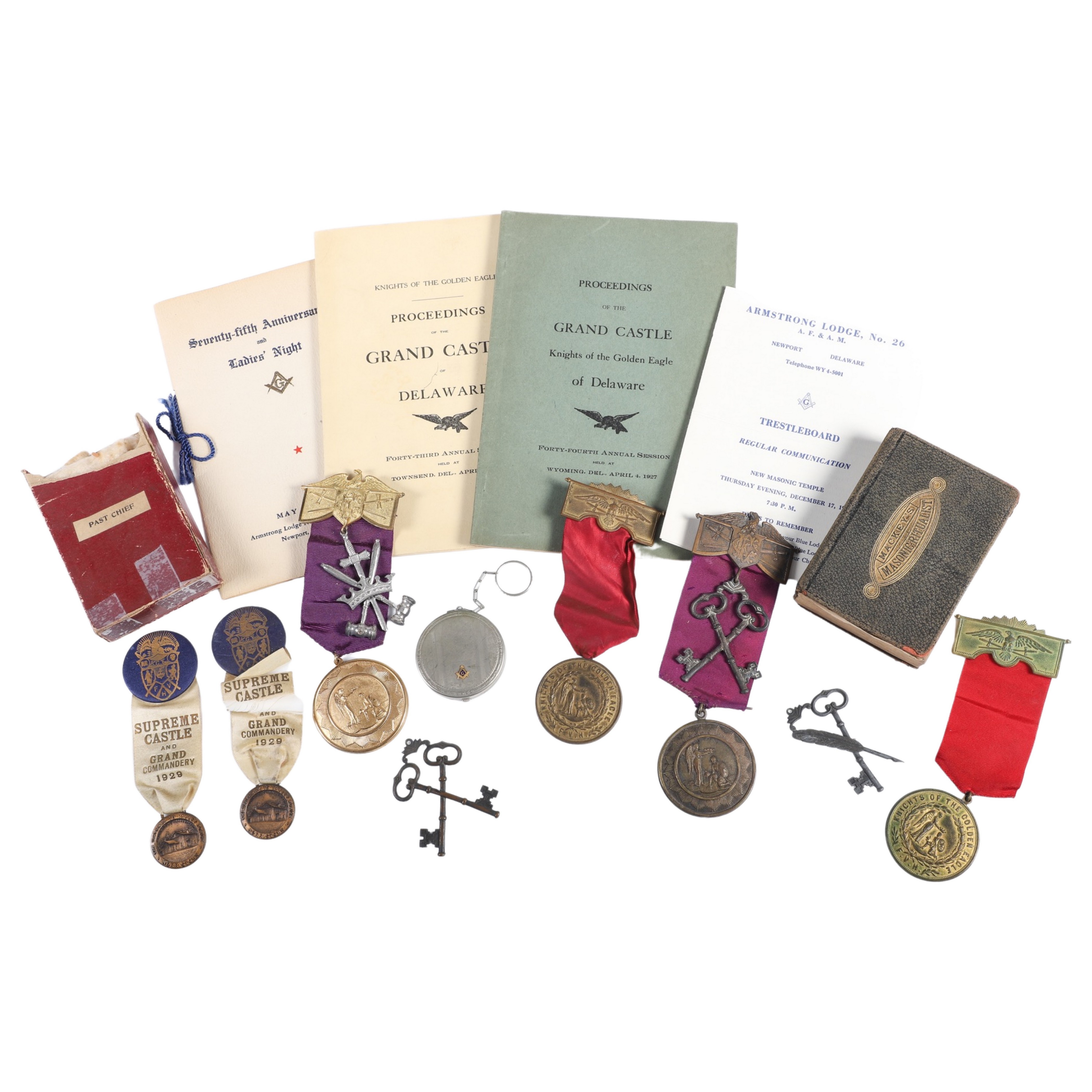 Lot of Fraternal organization items,