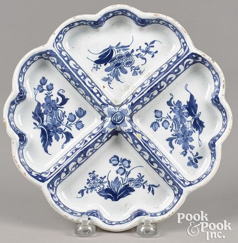 ENGLISH BLUE AND WHITE DELFT SWEETMEAT
