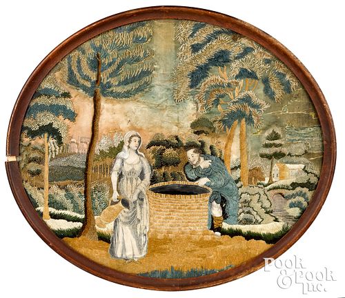 TWO ENGLISH PICTORIAL NEEDLEWORK S  30ffe9