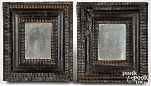 NEAR PAIR OF DUTCH EBONIZED MIRRORS  30fff9