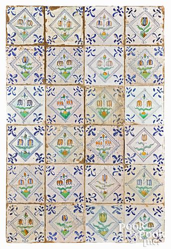 SET OF DELFT POLYCHROME TILES  310022