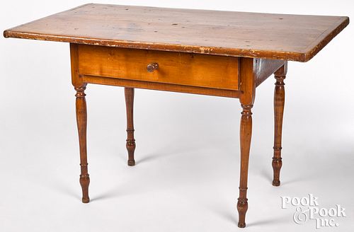 PINE AND MAPLE TAVERN TABLE, 19TH