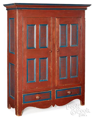 PAINTED PINE CUPBOARD 19TH C Painted 310030