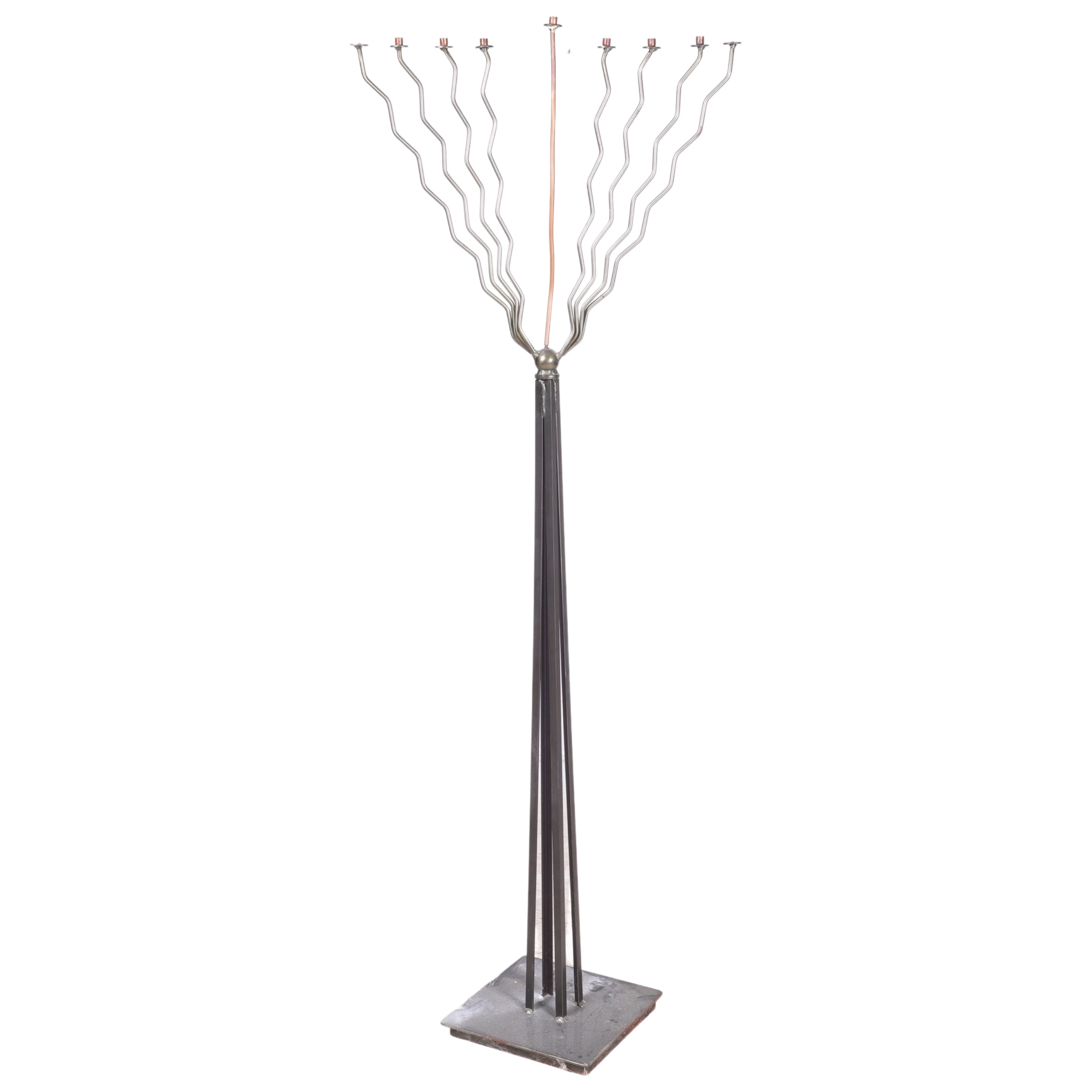 Modern Design metal standing Menorah  31007d