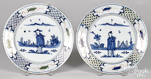 TWO SIMILAR DELFT CHARGERS, MID