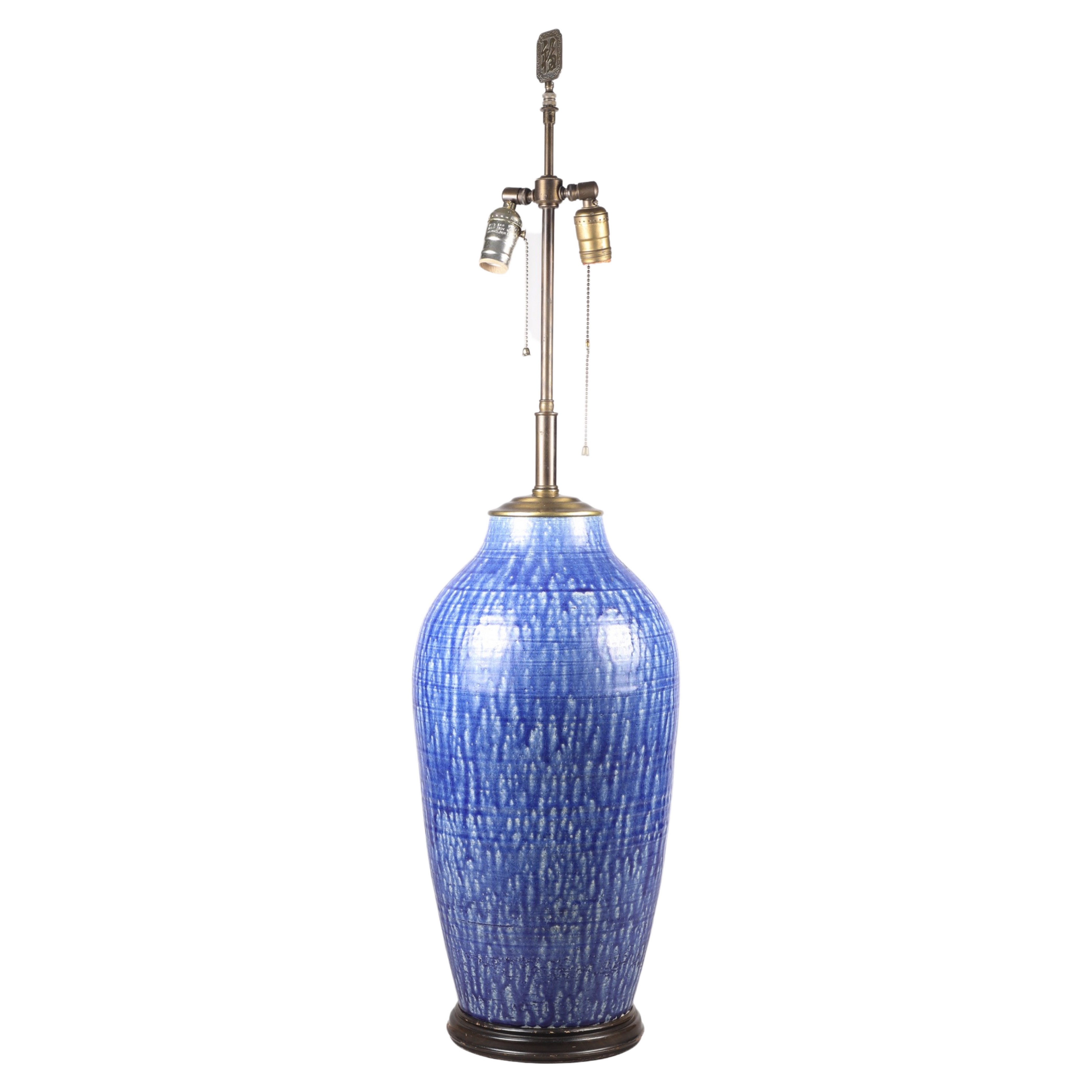 Chinese blue drip glazed pottery