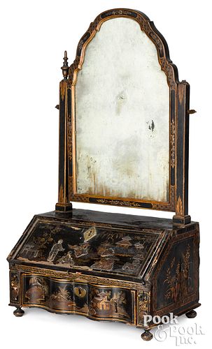 QUEEN ANNE JAPANNED DRESSING MIRROR,