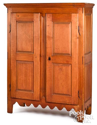 PINE WALL CUPBOARD 19TH C PROBABLY 3100b0