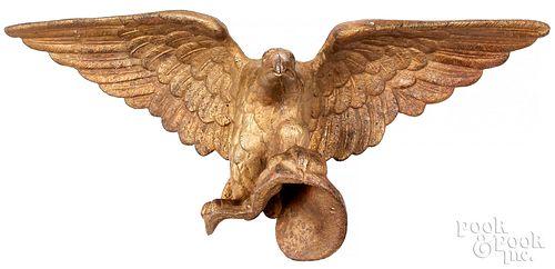 CAST IRON EAGLE, 19TH C.Cast iron