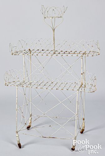 WIRE PLANT STAND EARLY 20TH C Wire 3100f9