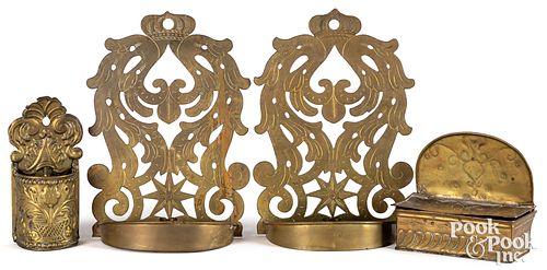 PAIR OF BRASS WALL SCONCES 20TH 310104