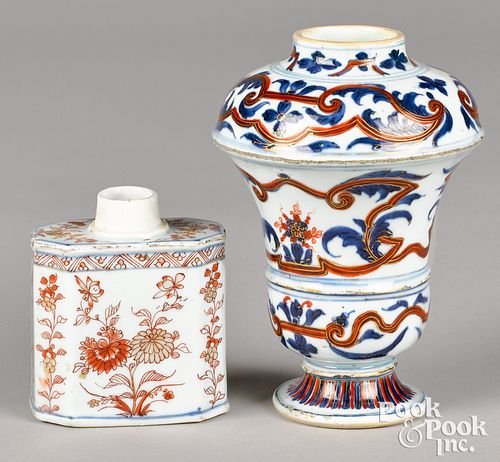 CHINESE PORCELAIN VASE AND TEA