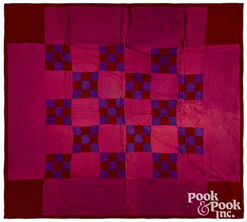 AMISH NINE PATCH YOUTH QUILTAmish