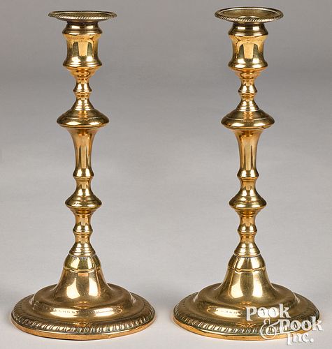 PAIR OF TALL ENGLISH BELL METAL 3101a2