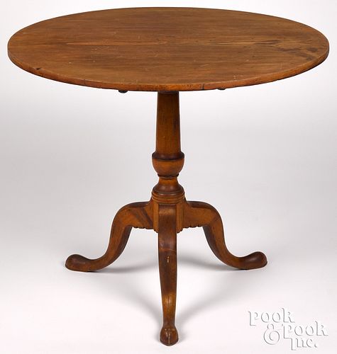 QUEEN ANNE PINE AND MAPLE TEA TABLE,
