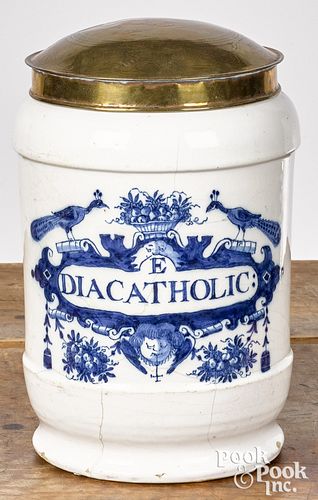 DUTCH BLUE AND WHITE DELFT APOTHECARY