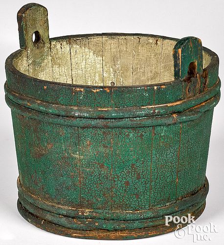 PAINTED BUCKET 19TH C Painted 31023c