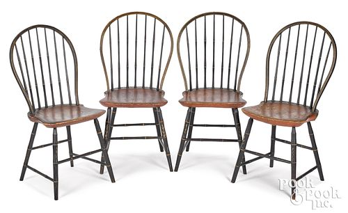 SET OF FOUR BOWBACK WINDSOR CHAIRS  31023d