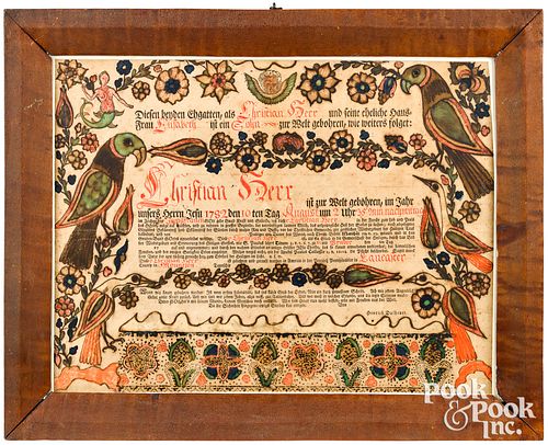 HENRICH DULHEUER FRAKTUR BIRTH