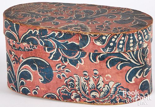 WALLPAPER BOX, 19TH C.Wallpaper